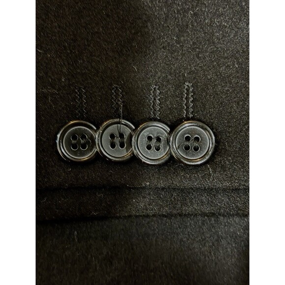 Rialto Men’s Italian Wool Cashmere 40 R Long Black Overcoat - Picture 8 of 13